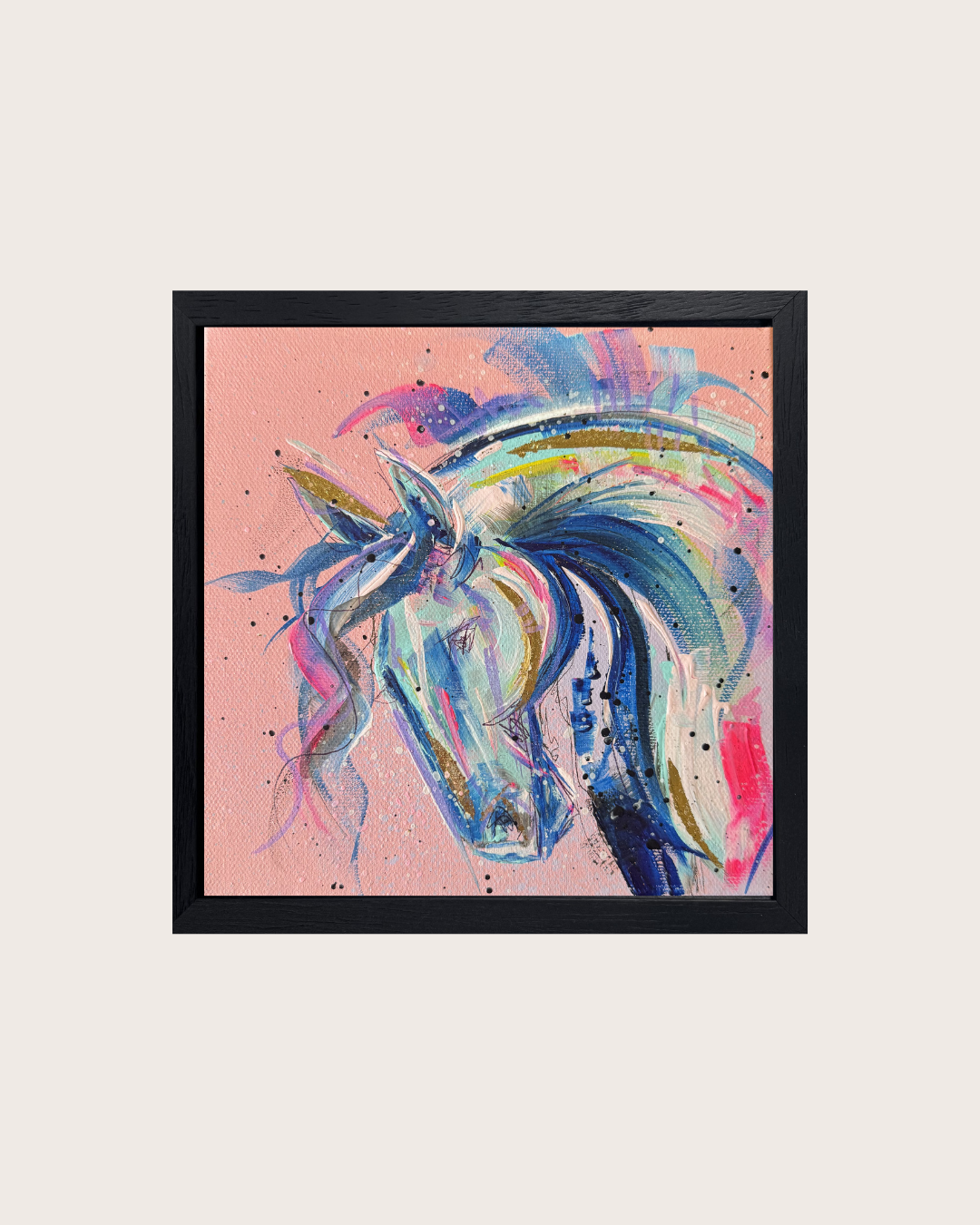 Original Coloured Canvas Horse #3
