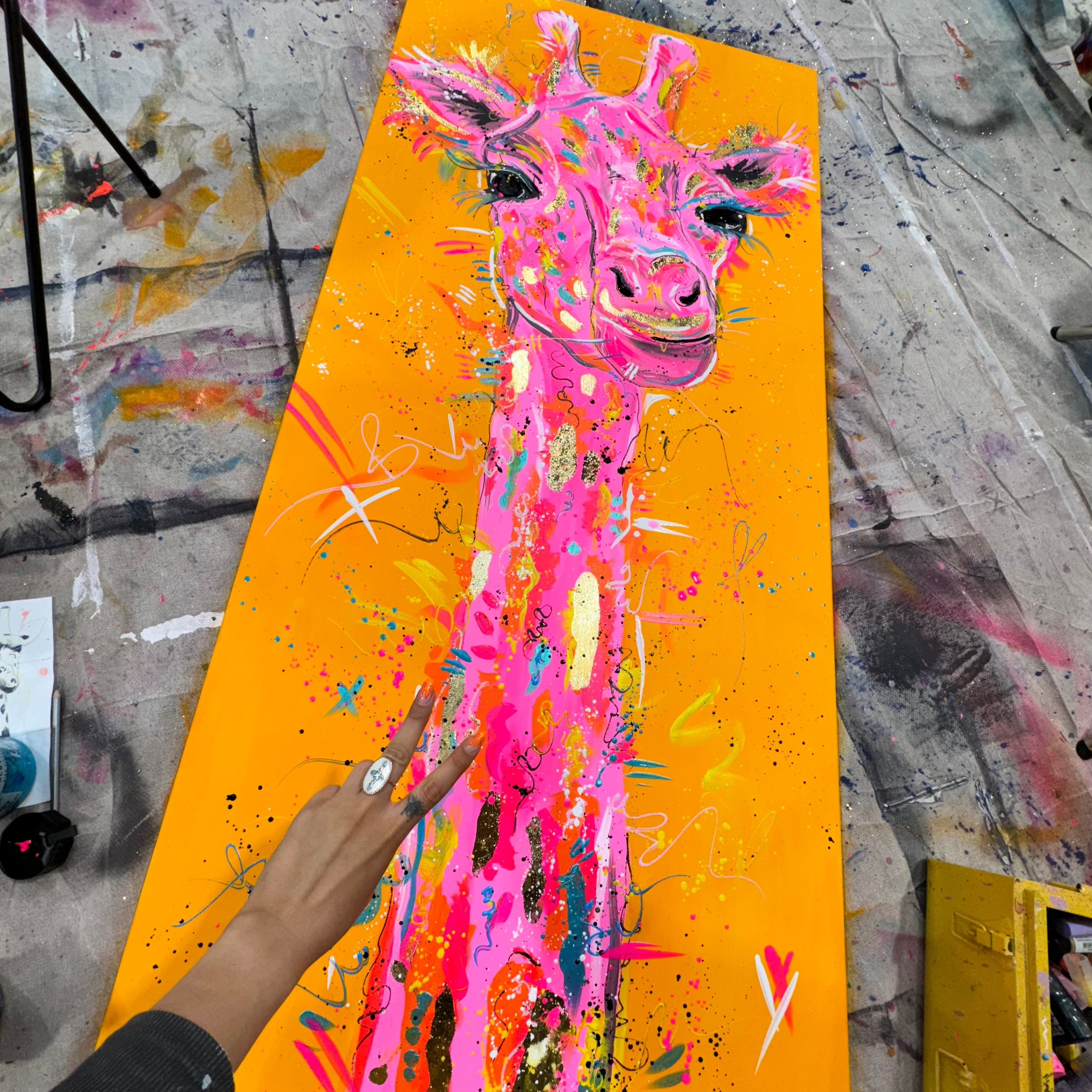 Original Delilah the Pink Giraffe - SOLD