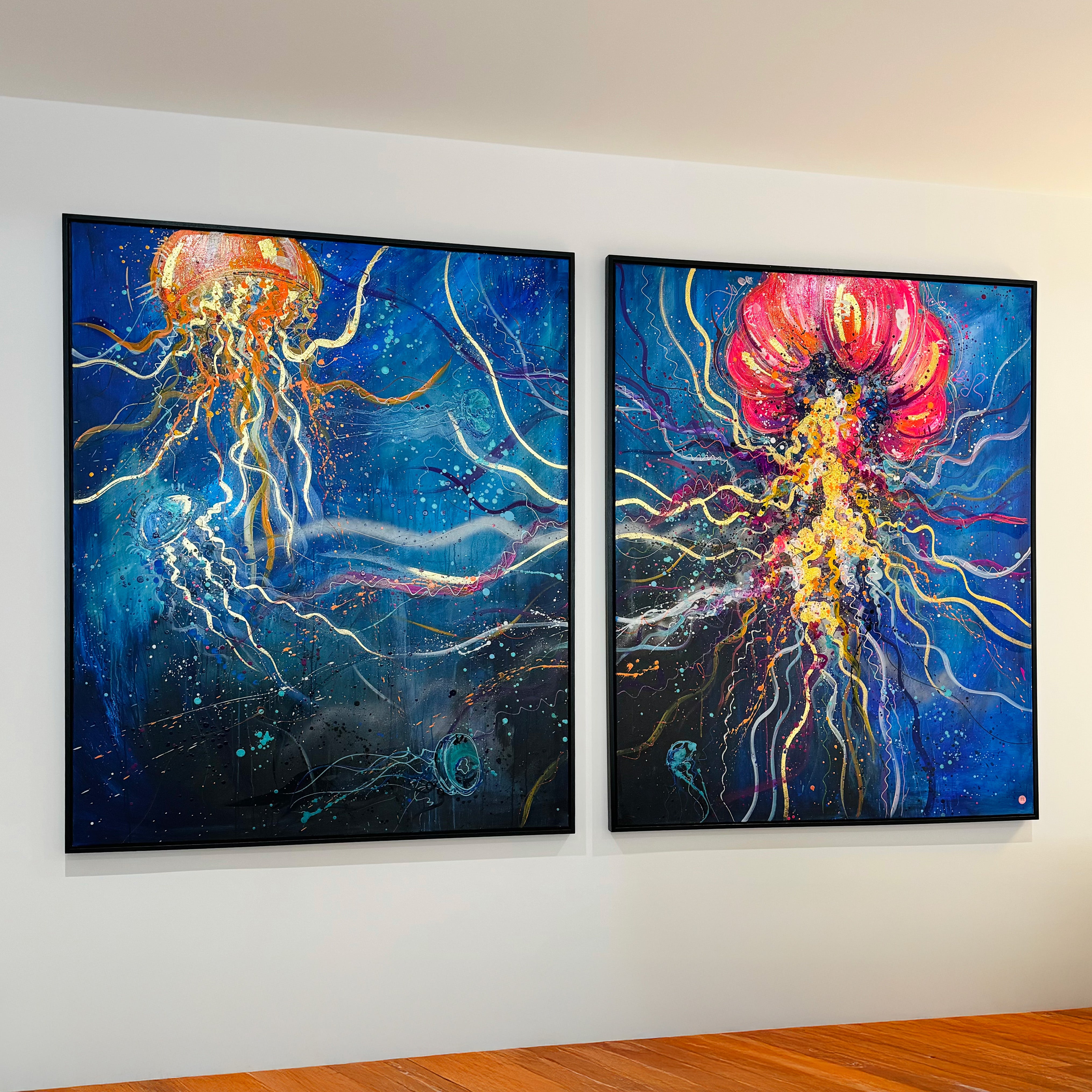Original Poseidon the Jellyfish (Diptych) - SOLD