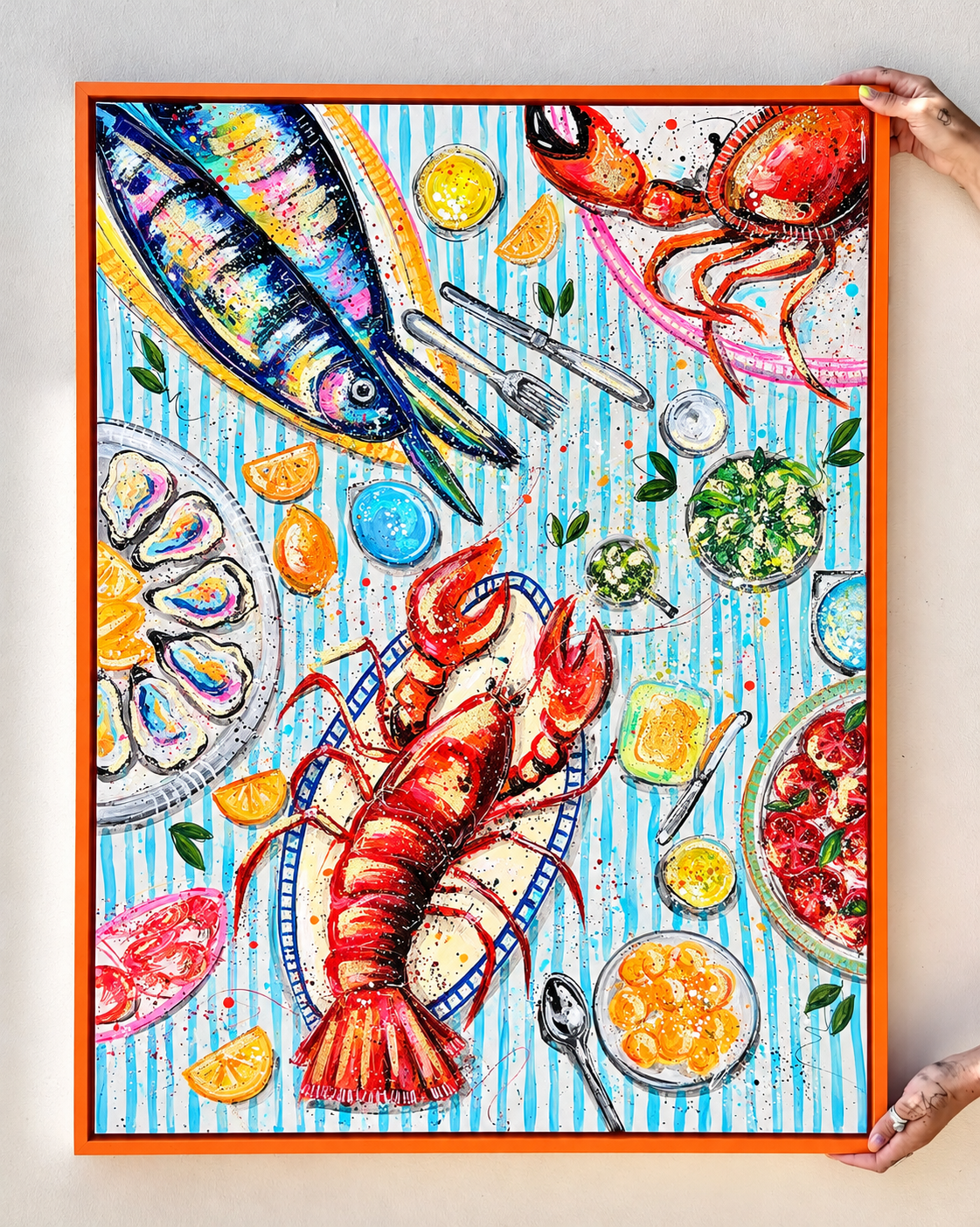À vot’ sàntaïe! Hand Embellished Canvas Print - 5 Limited Editions 24.10.2026 @ 10am